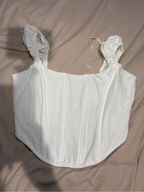 White corset top